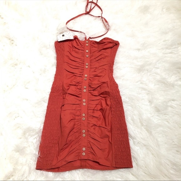 Free People Orange Mini Dress - Picture 5 of 14